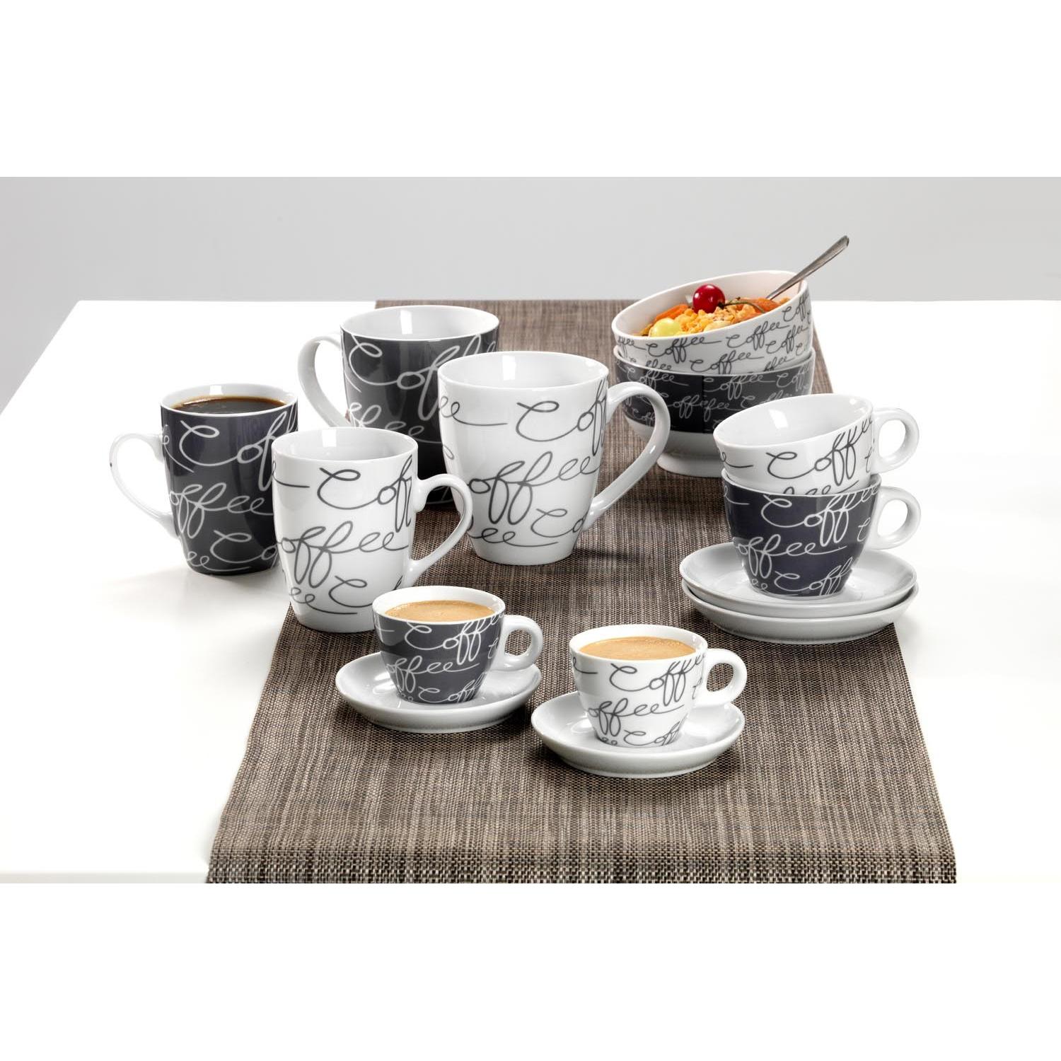 Thumbnail - Flirt by R&B, Tasse, Espressotasse 'Cornello grey' mit Untere (80 ml, 4 x)