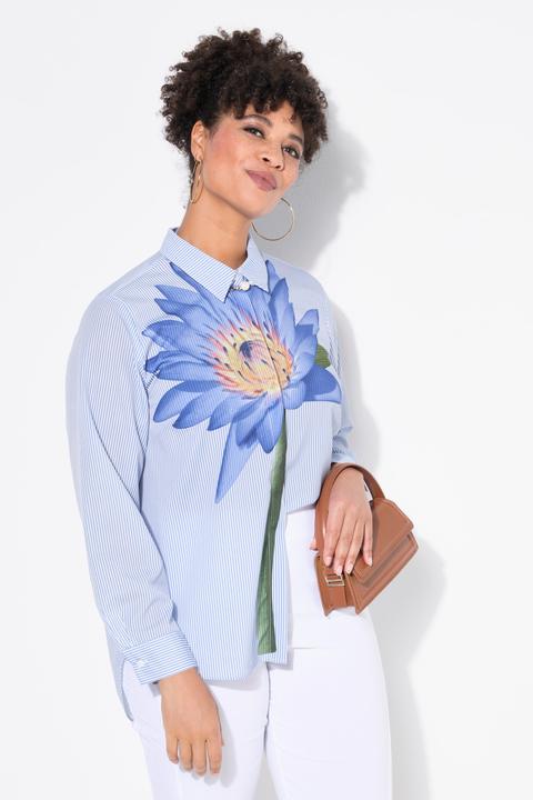 Produktbild Miamoda Bluse, Loose Fit, Streifen, Blüten-Motviv (56)