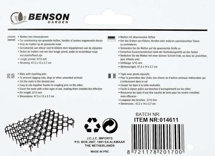 Produktbild Benson Garden Katzenabwehrmatten