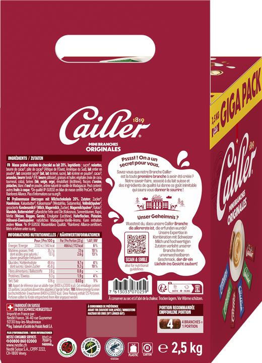 Actual product image Cailler Brche Mini Originale (2500 g)