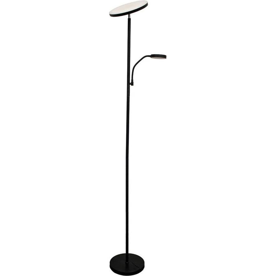 Cristal Record, Lampada a stelo, Dencel led floor lamp, 30+6 w, 3cct, dimmable, 3000 lm, black, ø25 x 175 cm (3000 lm)