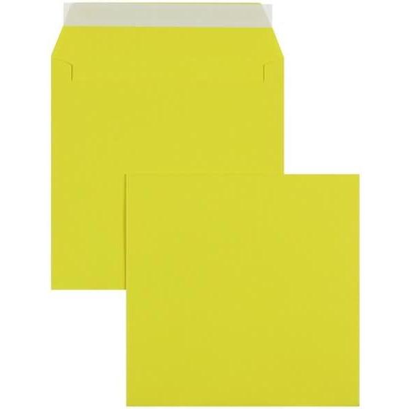 Blanke, Briefumschlag, Briefumschläge 220x220mm 120g/qm haftklebend VE=100 Stück schwefelgelb (100 x)
