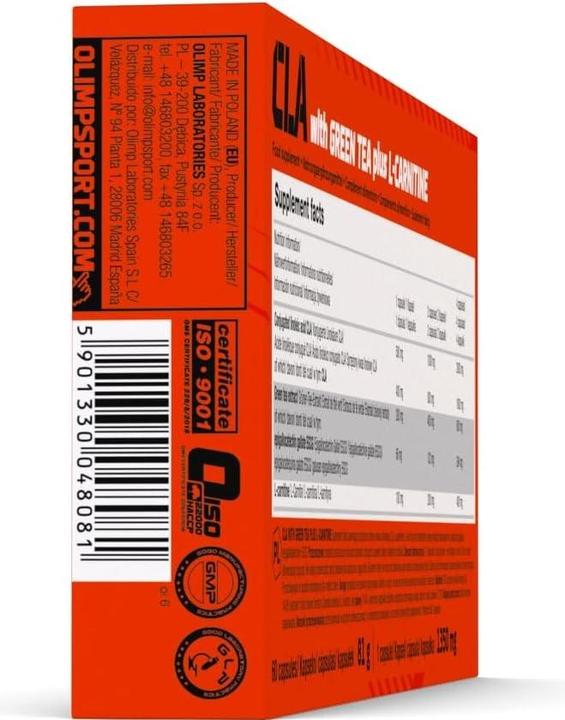 Immagine prodotto Olimp Sport Nutrition CLA e Tè Verde più L-Carnitina Edizione Sportiva (60 Caps) (60 Pezzo/i, Pillole)