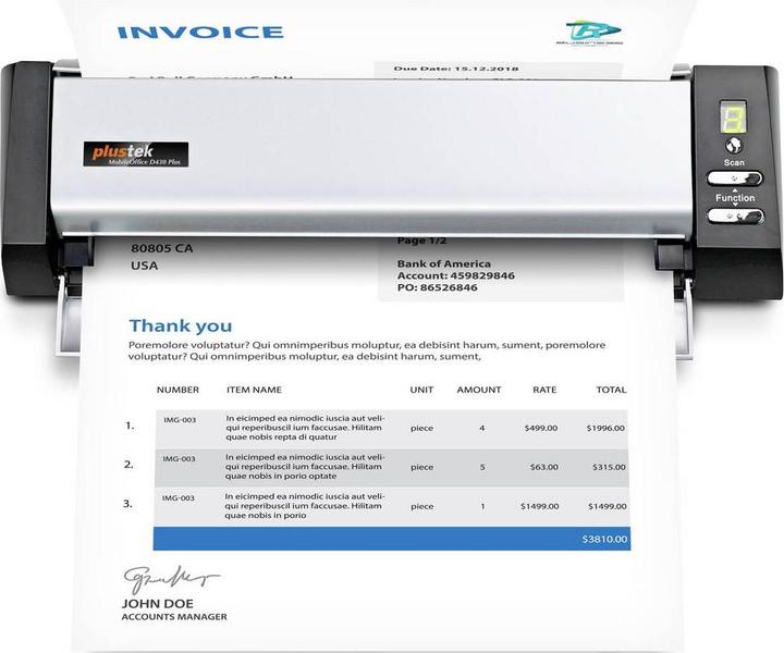 Image du produit Plustek MOBILEOFFICE D430 PLUS (USB)