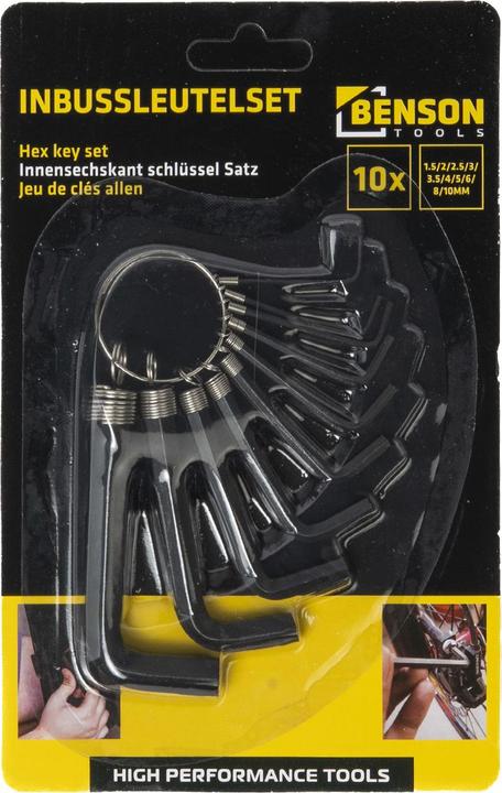 Actual product image Benson Hex key wrench set10 pcs ring