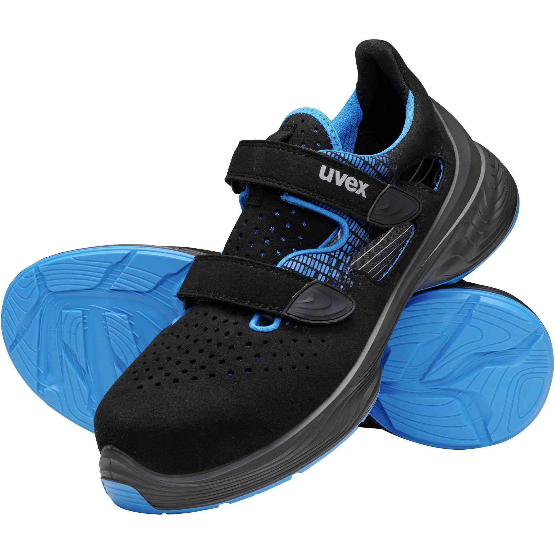 Thumbnail - Uvex Safety, Sicherheitsschuhe, 6828740 Sicherheitssandale S1 Schuhgrösse (EU): 40 Blau, Schwarz 1 Paar (S1, 40)