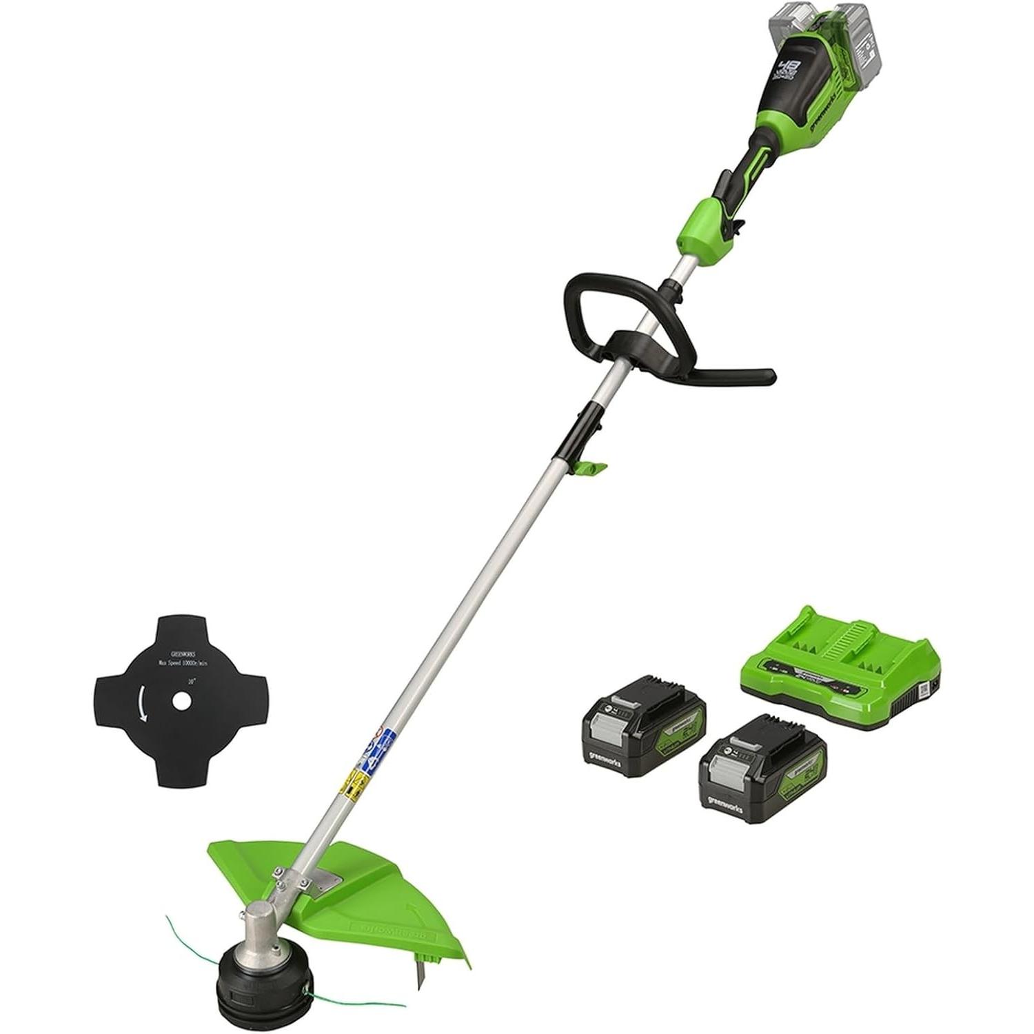 Greenworks, Decespugliatore, Volt Accu Trimmer Incl 2 X Accu En Dualloader Gd24x2txk4x (Filo di taglio)