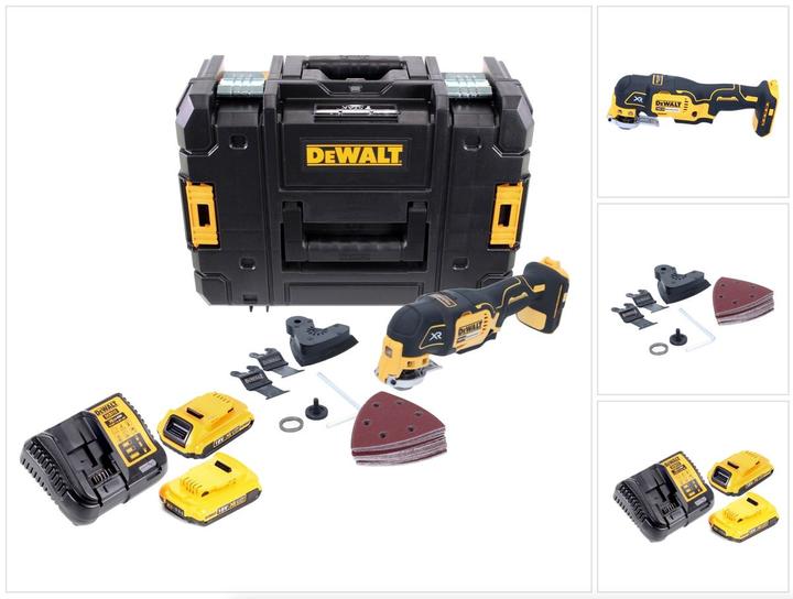 Produktbild DeWalt DCS 355 D2 Akku Oszillierer Multitool 18 V Brushless + 2x Akku 2,0 Ah + Ladegerät + 29 tlg. Z