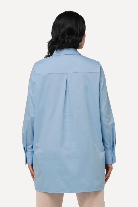 Produktbild Ulla Popken Hemdbluse, Stickerei, Perlen, Hemdkragen, Langarm (50, 52)