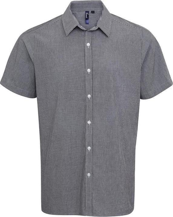 Immagine prodotto Premier Camicia Micro Gingham a Quadri Maniche Corte Uomo (M)