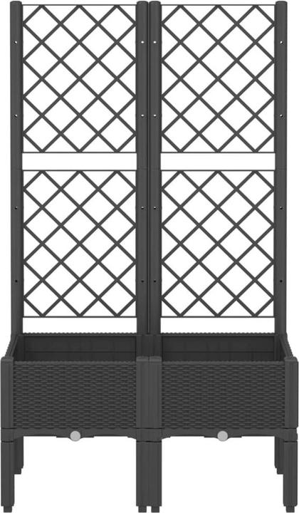 Image du produit vidaXL Bac à plantes avec treillis PP