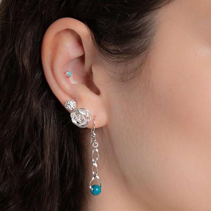 Produktbild Bijouteria Ohrpiercing (Chirurgenstahl 316L, Messing mit Silberbeschichtung, Email)