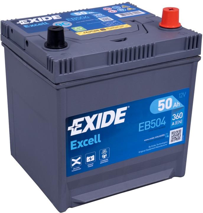 Actual product image Exide EB501 Excell (12 V, 50 Ah, 360 A)