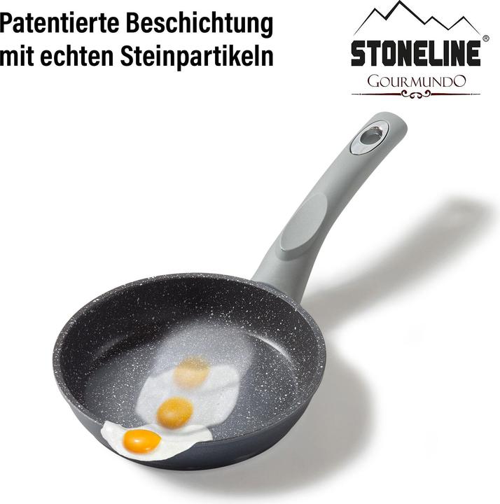 Produktbild Stoneline ® Gourmundo Bratpfanne 16 cm (Bratpfanne, Aluminiumguss, 16 x 3.50 cm)