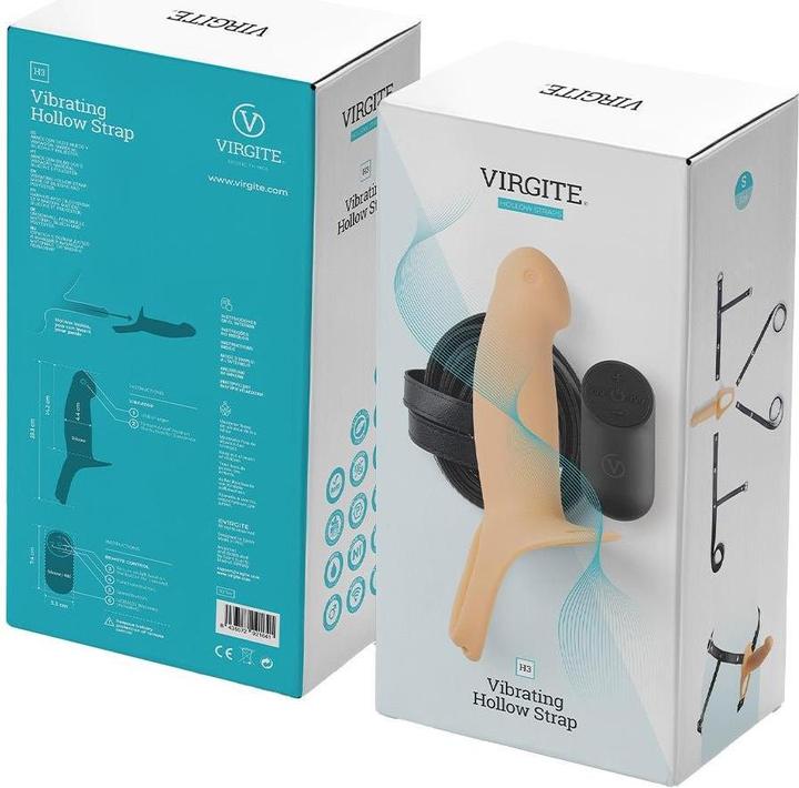 Actual product image Virgite Dildos with harness brand HOLLOW HARNESS C/VIBRATION H3 SIZE S