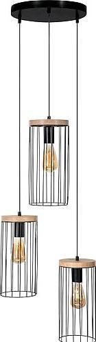 Spot 19619304R Pendelleuchte Timeo max schwarzeiche geölt 3 flg (E27)