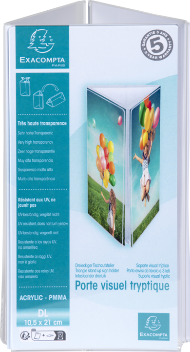 Actual product image Exacompta Table leaflet stand (DL, 10 x 21.5 cm)