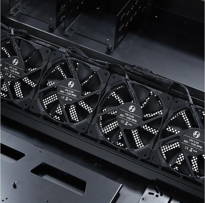 Actual product image Lian-Li DK-04F Desk case (height adjustable) - Black (ATX, mATX, Mini-ITX, E-ATX)