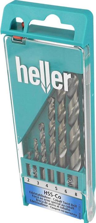 Produktbild Heller HSS Metall-Spiralbohrer-Set 6t (2 mm, 3 mm, 4 mm, 5 mm, 6 mm, 8 mm)