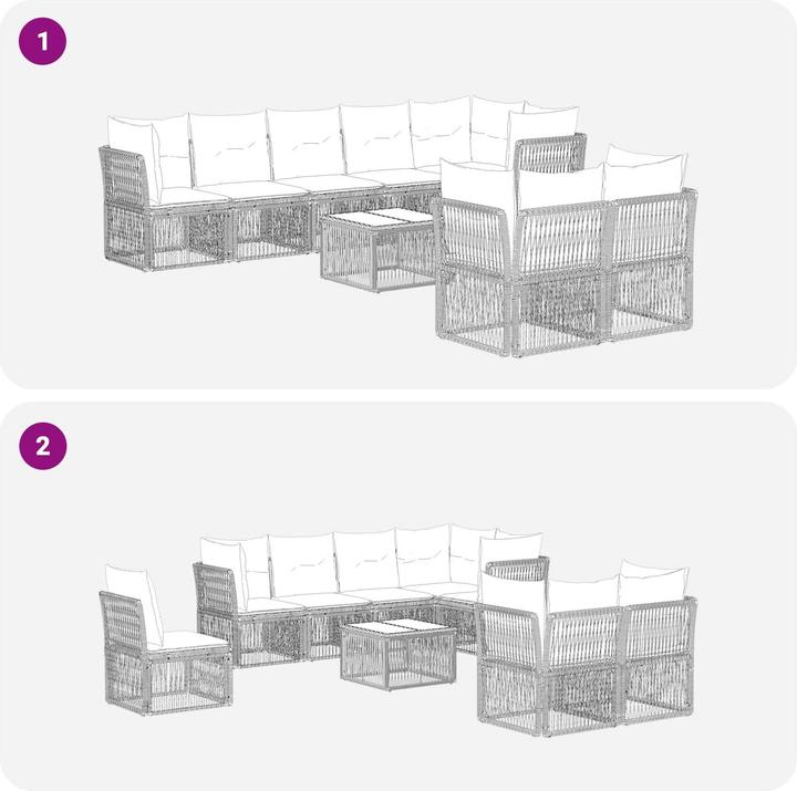 Produktbild vidaXL Gartensofa-set