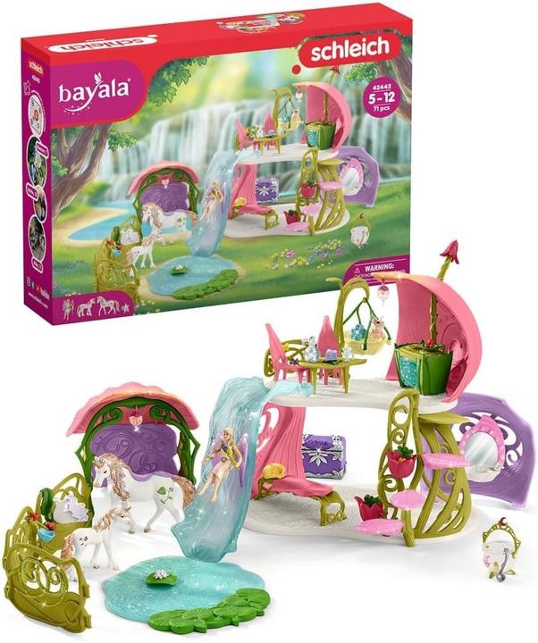 Actual product image Schleich Glittering flower house with unicorns, S