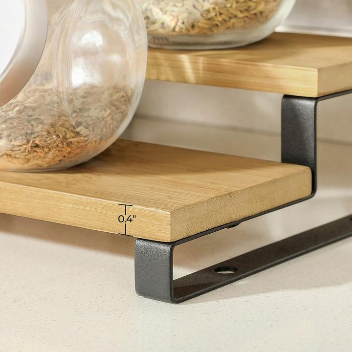 Actual product image Songmics Spice rack light brown