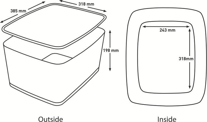 Immagine prodotto Leitz MYBOX - Scatola di stoccaggio (31.80 cm, 18 l, 1x)