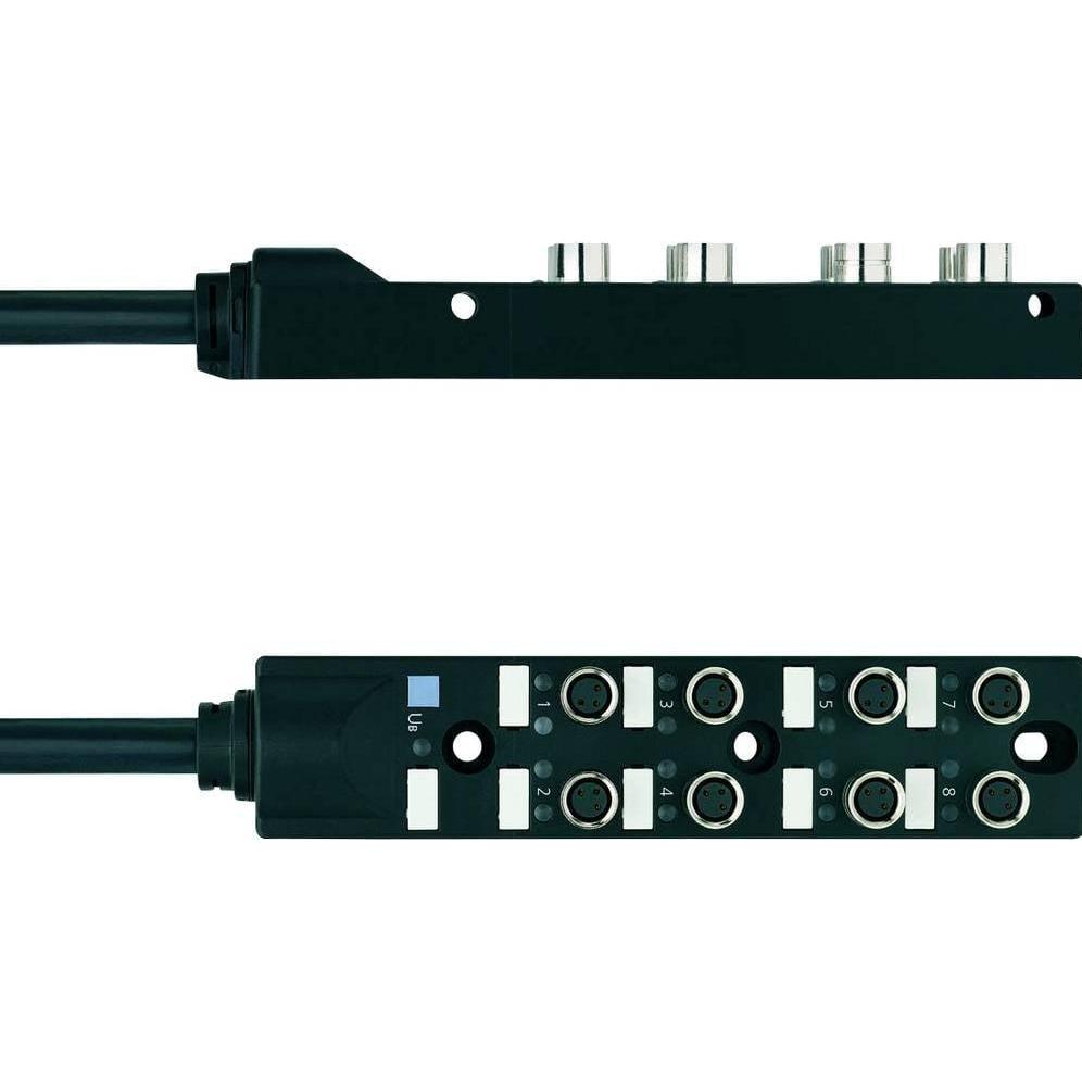 Escha 8I/OM8-3P2C-5/S370 8061796 Sensor/Aktorbox passiv M8-Verteiler mit Metallg, Cavo + Spina elettrica