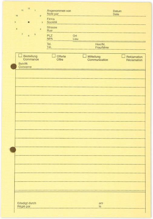 Actual product image Elco Telephone block with clock A5 (A5, Special ruling)