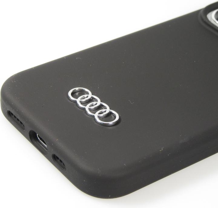 Productafbeelding Audi Siliconen hoesje iPhone 15 Pro 6.1" czarny/zwart hardcase AU-LSRIP15P-Q3/D1-BK (Apple iPhone 15 Pro)