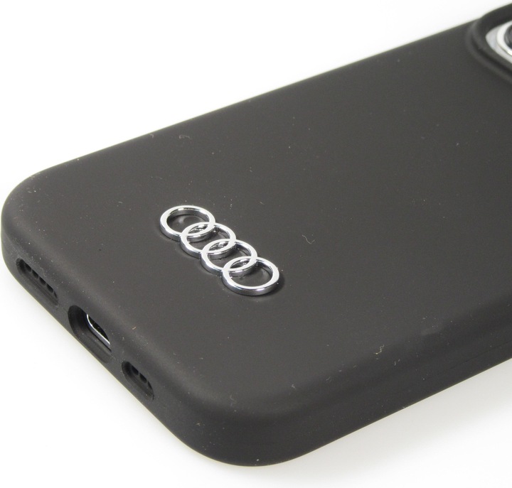 Productafbeelding Audi Siliconen hoesje iPhone 15 Pro 6.1" czarny/zwart hardcase AU-LSRIP15P-Q3/D1-BK (Apple iPhone 15 Pro)