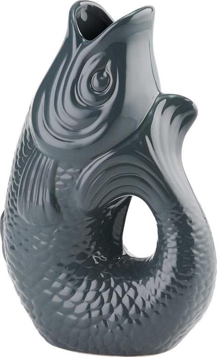 Giftcompany Monsieur Carafon Vase / Karaffe Fisch S grau 1,2l (1.20 l)