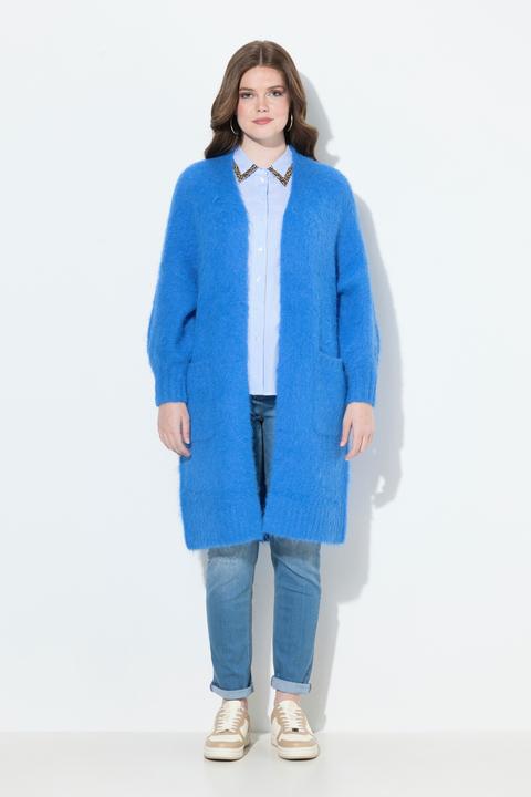 Produktbild Ulla Popken Long-Strickjacke, kuschelweich, offene Form, Langarm (56)
