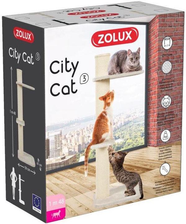 Actual product image Zolux City Cat 3 Cat scratching post (148 cm, Beige)