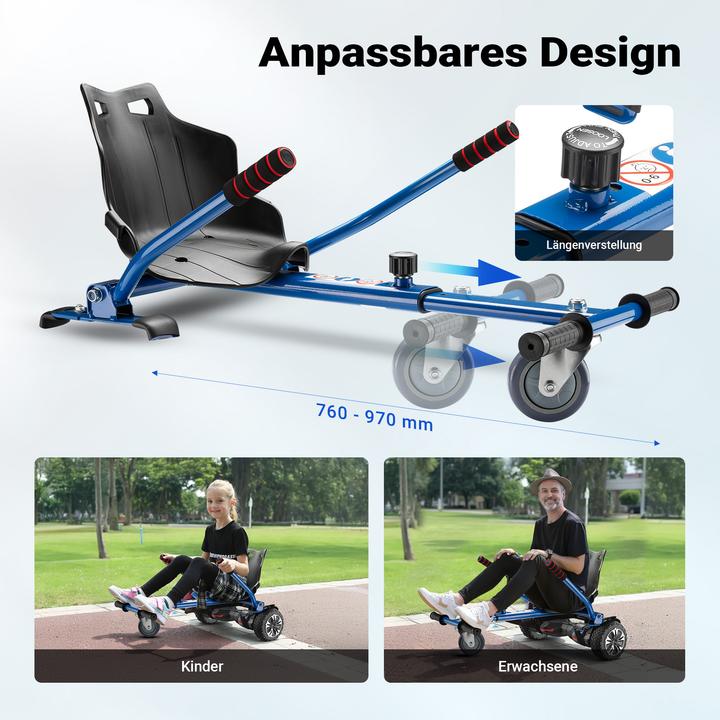 Image du produit Wiltec Siège de Scooter en Siège de Kart ajustable Pour Adulte et Enfants Elektroscooter 120 kg max.