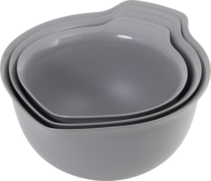 Produktbild KitchenAid Ka Set Of 3 Mixing Bowls Charcoal Grey