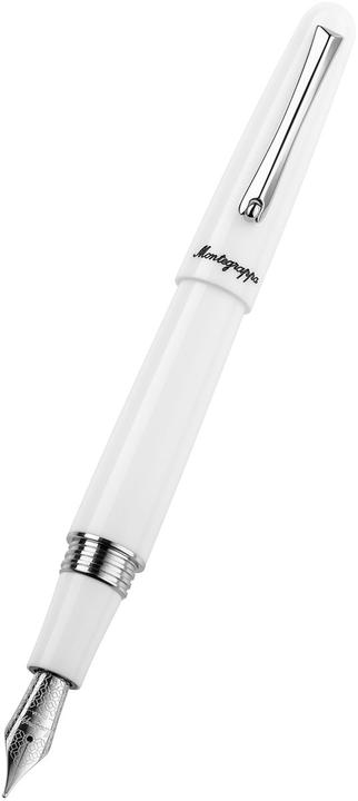 Actual product image Montegrappa ISEOR2AW MG FOUNTAIN PEN, ELMO 01, FROST, F-STEEL NIB (White)