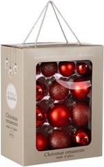 Produktbild House of Seasons Bauble glass red 26pcs