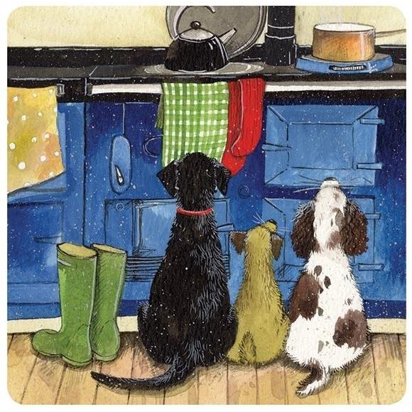 Teka, Sottobicchiere + Sottopentola, Tassenuntersetzer C125 Hunde in der Küche