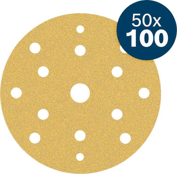 Image du produit Bosch Professional Zubehör Feuille abrasive pour ponceuse excentrique (100)