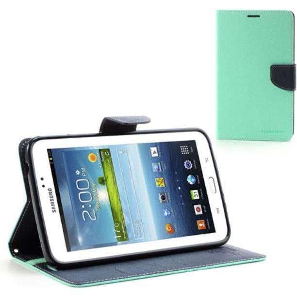 Thumbnail - Goospery Fancy Diary Series (Galaxy Tab 3 7.0 (2013)), Tablet Hülle, Blau, Grün