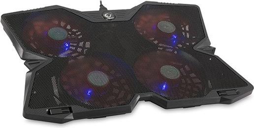 Rampage Notebook Hűtőpad 17"-ig - AD-RC3 (4x14cm venti, fém+műanyag váz USB port)
