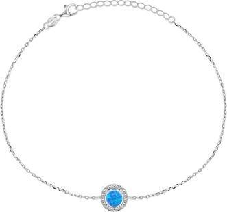Actual product image Brilio Silver - Beautiful silver bracelet with synthetic opal BRC31WB