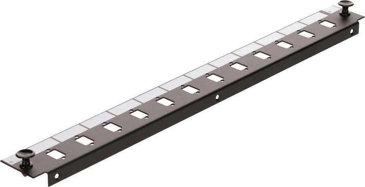 Produktbild Danicom Frontplatte LC/SC 12-Port schwarz Duplex/Simplex, geeignet für universelle Glasfaserablage