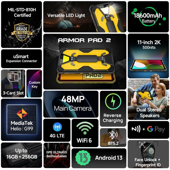 Image du produit Ulefone ARMOR X32 6+128GB 4G VIBRANT ORANGE (128 Go, Orange, 5.65", Double SIM, 4G)