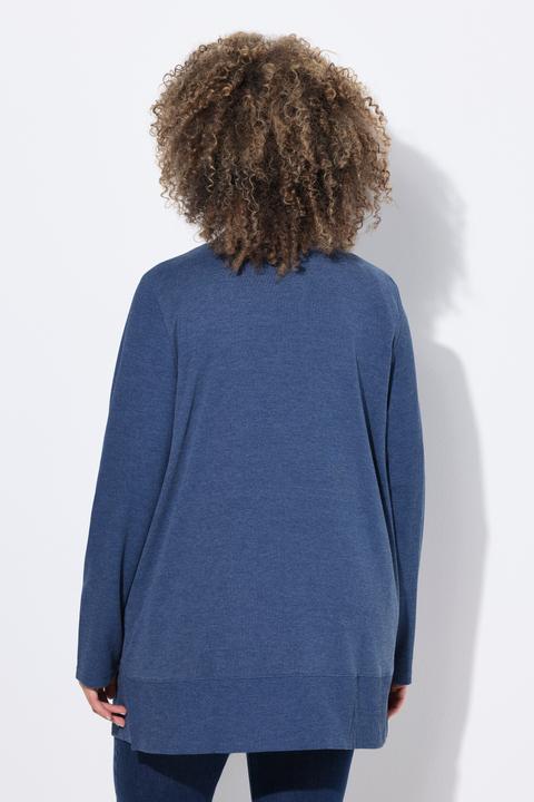 Image du produit Ulla Popken Veste en molleton, texture gaufrée. Coupe ouverte, manches longues. (42, 44)