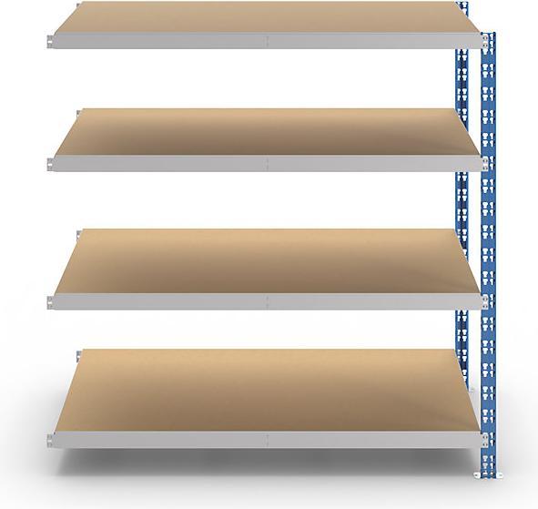 Actual product image eurokraft basic Wide span boltless shelf unit with chipboard shelves, depth 800 mm, extension