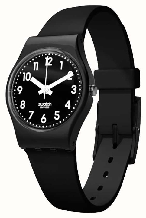 Actual product image Swatch Lady Black Single (Analogue wristwatch, Swiss made, 25 mm)