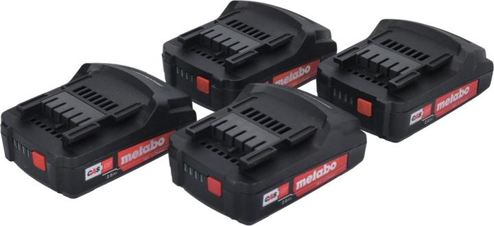 Produktbild Metabo Akku Set 4x Li-Power Akkupack 18 V 2,0 Ah CAS Li-Ion Akku ( 4x 625596000 ) mit Ladestandsanz (18 V)