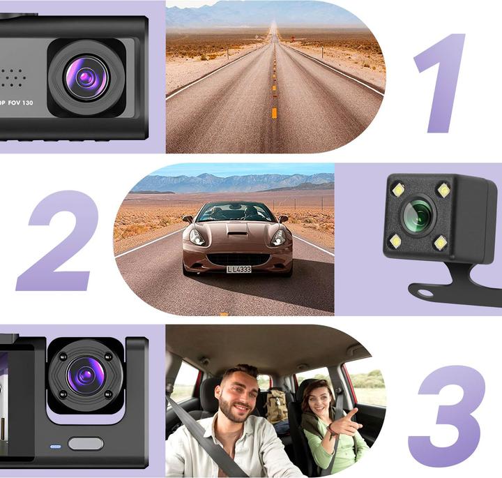 Produktbild Avizar DASH-R0620 Dashcam (Eingebautes Mikrofon, Full HD)